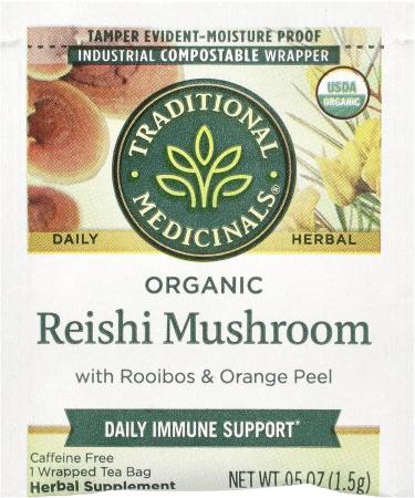 TRADITIONAL MEDICINALS Th aux champignons Reishi avec Rooibos et peau d'orange - Buy Online on GoSupps.com