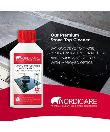 Nordicare Stove Top Cleaner Glass Ceramic - Induction Cooktop Polish & Protector 500ml - No Scrubbing Pad - Protective Film - Made In Denmark - Buy Online on GoSupps.com