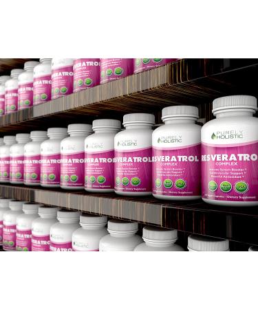 Resveratrol 1450mg Antioxidant Supplement with Japanese Knotweed & Vitamin C - Promotes Anti-Aging & Heart Health - 180 Vegan Capsules - Buy Online on GoSupps.com