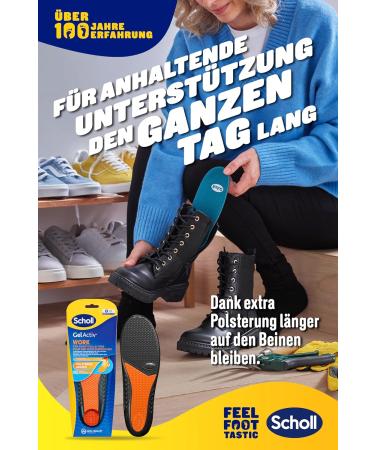 Scholl Gelactiv Work Insoles for Women - All-Day Comfort Shock Absorption & Gelwave Technology (Size 36-40.5) - International Shipping Available - Buy Online on GoSupps.com