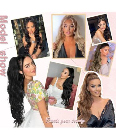 MORICHY Ponytail Extension 26Inch Long Wavy Drawstring Ponytail Synthetic Curly Pony Tails Fake Hair Natural Brown Ponytail Hair Extension for Women (Natural Brown) 26Inch Natural Brown - Buy Online on GoSupps.com
