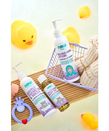 NOW Baby Nourishing Lotion - Calming Lavender | Paraben-Free | 8 Fl Oz - Buy Online on GoSupps.com