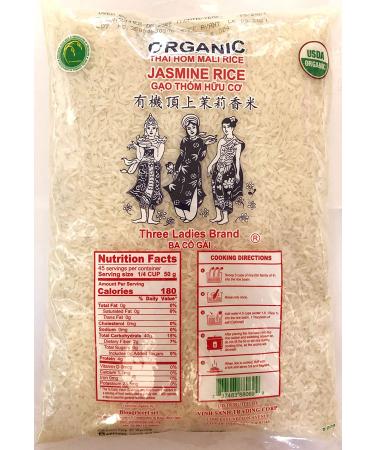 Three Ladies Organic Thai Jasmine Rice 5lbs - Product of Thailand - Buy Online on GoSupps.com