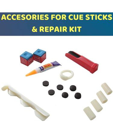 Wooden Cue Rack Set with Billiard Balls, Triangle Ball Rack, Diamond Rack, Chalks, and Spot Stickers - Pool Table Accessories - Buy Online on GoSupps.com
