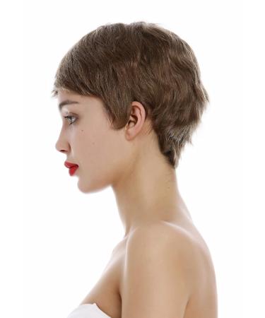 WIG ME UP DW3107 HH-18 Short Wavy Human Hair Wig for Women & Men - Light Brown Golden Bowl Cut - Buy Online on GoSupps.com