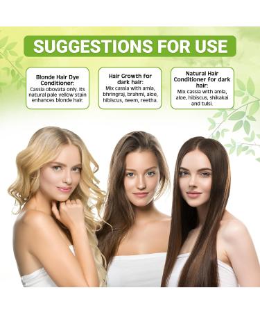 Buy Cassia Obovata Powder (Neutral Henna) - 100g | Natural Hair Conditioner Strength & Shine Boost Scalp Care - Buy Online on GoSupps.com