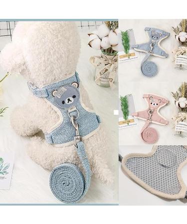 MSTECO Adjustable Rabbit Dishes & Leash Set for Small Pets | Soft Outdoor Kit for Dwarf Rabbits Hamsters & Cats (S Blue Pink) - Buy Online on GoSupps.com