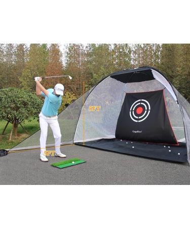 Galileo Sports Golf Barrier Net with 2 Packs Golf Mesh Side Net Attachment | 8.5x6ft Golf Cage Net with Triangle Side Wings | Barrier Wing Net for All Golf Nets - Buy Online on GoSupps.com