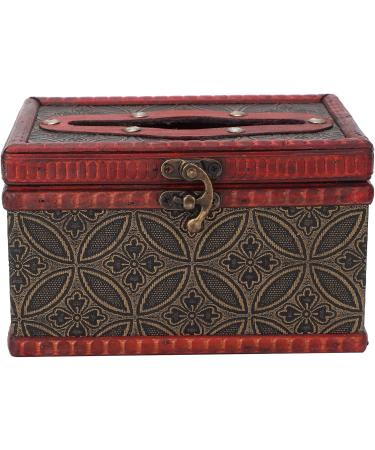 Verdant Touch Retro Wooden Tissue Box - Decorative Paper Towel Storage for Home & Hotel | Ideal for Massage Shafts - Buy Online on GoSupps.com