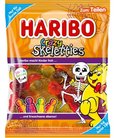 Haribo Crazy Skeletties Squelettes fous dans divers acides et saveurs incroyables Id al pour les f tes et Halloween 160 g - Buy Online on GoSupps.com