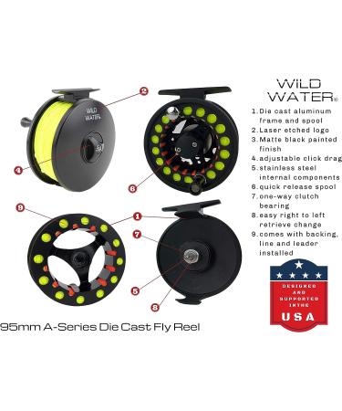 Wild Water Fly Fishing 9ft 4-Piece 7/8 Weight Rod & Reel Combo Starter Package with Flies - Buy Online on GoSupps.com