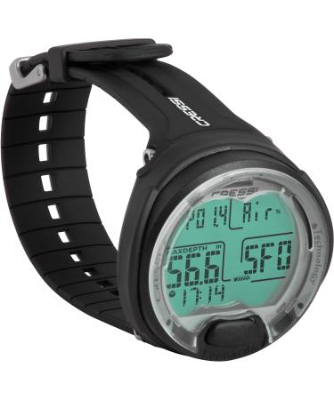 Cressi Leonardo Underwater Single Button Diving Computer, Created in Italy, Quality Since 1946 Black/Black