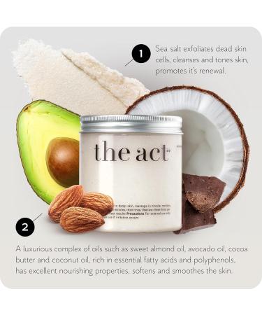 Exfoliating Body Scrub with Sea Salt & Coconut - Nourishing Restores Cleanser Body Balm - Home Spa Care Vegan Organic (10.58 Oz Coconut) Coconut 10.58 Ounce (Pack of 1) - Buy Online on GoSupps.com