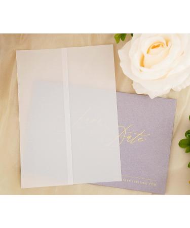 Puremigo 100 Pack Pre-Folded Vellum Jackets for 5x7 Invitations - Transparent 115GSM Wedding Wraps - Buy Online on GoSupps.com