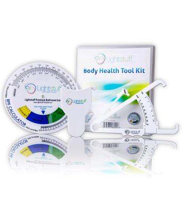 Skinfold Caliper & Body Tape Measure with BMI Calculator - Body Fat Percentage Charts Included - Buy Online on GoSupps.com