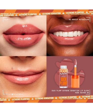 NYX Professional Makeup Lip Plumping Lacquer Trio Intense Color High-Shine Finish With Ginger Oil Vegan Duck Plump Shades: Cherry Spice Nude Swings Clearly Spicy - Buy Online on GoSupps.com
