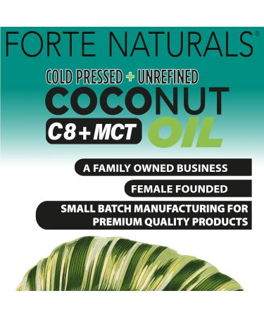 FORTE NATURALS Coconut Oil C8 MCT for Memory Focus Brain Supplement Cold Pressed Unrefined C8 C10 MCT Oil Capsules Keto Pills Ketosis Coconut Oil softgels 1000mg Ketogenic Fuel Gut Health for Women - Buy Online on GoSupps.com