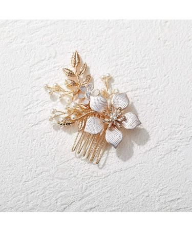 SWEETV Gold Flower Girl Headpiece - Princess Wedding Hair Comb for Birthday Party, Photography, Communion - Buy Online on GoSupps.com