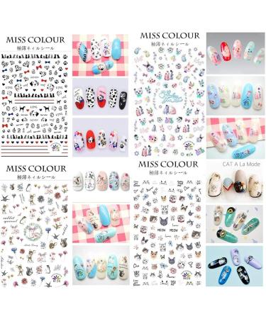 Kalolary 840+ Pattern Animals Nail Stickers | Self-Adhesive Nail Art for Girls | DIY Decorations for Kids' Birthdays - Buy Online on GoSupps.com