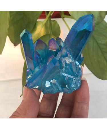 Natural Crystal Rough Sky Blue Flame Halo Quartz Cluster Specimen Can be Used for (Size : 120-140g) - Buy Online on GoSupps.com