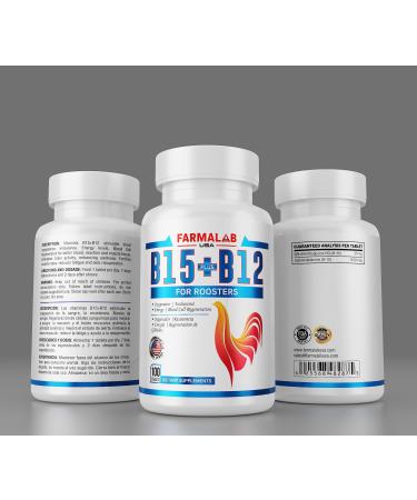 Farmalab B-12 and B-15 for Roosters - 100 Tablets