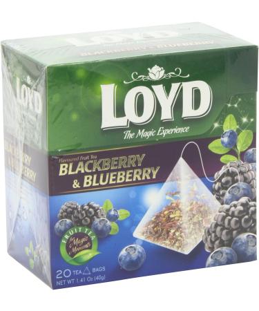  Mokate Mokate Loyd Pack of 5 pyramid tea bags blackberry and blueberry 40g - Buy Online on GoSupps.com