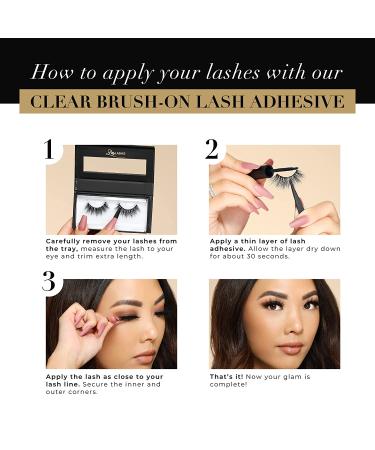 Lilly Lashes Clear Eyelash Glue - Latex-Free Brush-On Adhesive for False Eyelashes & Extensions - Buy Online on GoSupps.com