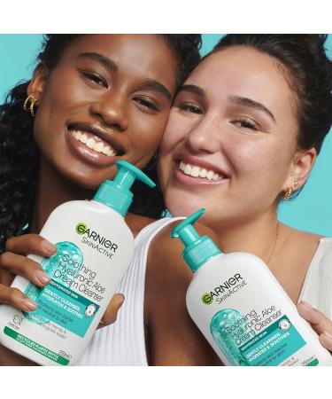Garnier Hyaluronic Aloe Soothing Cream Cleanser Removes Makeup & Impurities Hydrates & re-plumps For Normal to Dry skin 250ml 250 ml (Pack of 1) Hyaluronic Aloe Soothing Cleanser - Buy Online on GoSupps.com