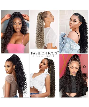 30-Inch Clip-In Drawstring Ponytail Extensions - Dark Brown & Blonde Highlights #P427 - Buy Online on GoSupps.com