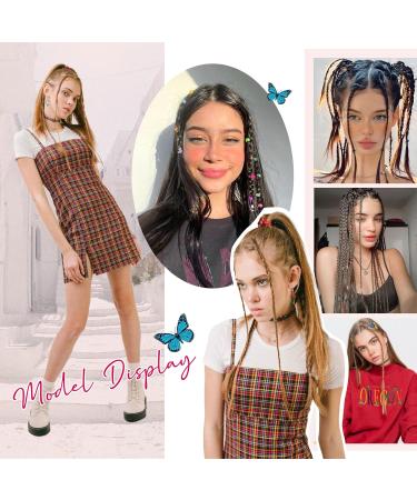 6PCS Baby Braids Clip-In Hair Extensions - 22 Inch Medium Blonde with Pale Highlights - Natural Soft Synthetic Hairpieces for Women - Buy Online on GoSupps.com