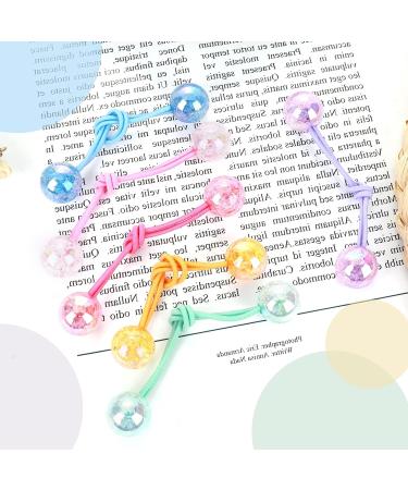 6 Pairs Bubble Ball Elastic Hair Ties - Assorted Acrylic Colorful Ponytail Holders for Girls, Women, Kids, and Toddlers - Buy Online on GoSupps.com