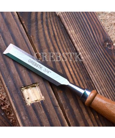 GREBSTK 4 Piece Wood Chisel Set Sturdy CR-V Steel Chisel Beech Handle Woodworking Tools with Oxford Bag 2chisel - Buy Online on GoSupps.com