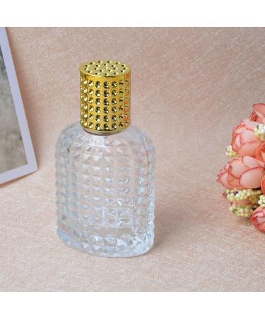 Enslz 50ml Refillable Clear Glass Luxury Spray Perfume Bottle Empty Atomizer Bottle Makeup Tool 2pcs free Funnel Filler (Gold) - Buy Online on GoSupps.com