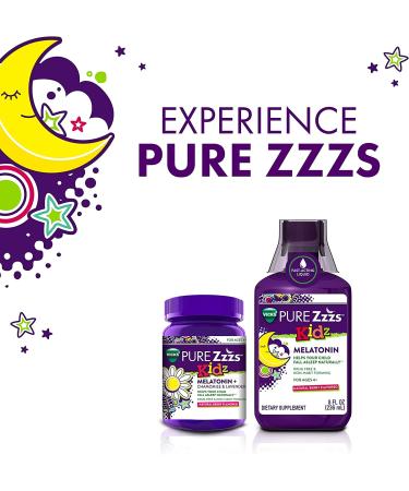 Vicks Pure Zzzs Kidz Liquid Melatonin Sleep Aid for Kids - 1mg per Serving - Twin Pack 16 Fl Oz - Buy Online on GoSupps.com