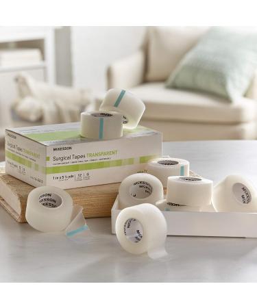 McKesson Surgical Tape 1 x 5.5 yd, Non-Sterile, Transparent Plastic/Silicone - 12 Rolls - Buy Online on GoSupps.com
