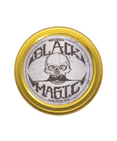 Black Mustache Wax | Black Magic Bone Crusher Moustache Wax | Hide Grey Hair In Beard Or Moustache | Extra Strong Hold Mustache Wax Unscented | 1 oz Tin Heat Source Required