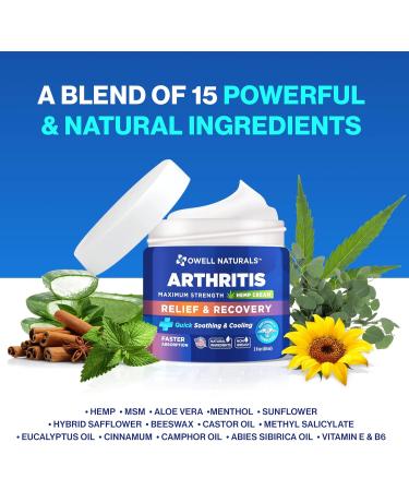 OWELL NATURALS Joint & Muscle Ream, Maximum Strength Relief & Recovery for Back, Neck, Feet with Aloe Vera, Vitamin B6 MSM, 2 Oz, (2 Pack) 2 Fl Oz (Pack of 2) - Buy Online on GoSupps.com