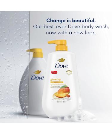 Dove Glowing Mango & Almond Butter Body Wash Pump 3-Pack - 30.6 oz x 3 | Gentle Skin Cleanser for Healthy-Looking Skin | 24hr Renewing MicroMoisture - Buy Online on GoSupps.com