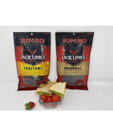 Jack Links Jumbo Beef Jerky Variety 2 Pack - Original & Teriyaki (230 Gram x 2) - Buy Online on GoSupps.com