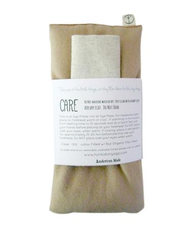 Peacegoods Eye Pillow Gift Set | 4 x 8.5 | Unscented Flax | Washable Cover | Soft Cotton Flannel | Soothing & Relaxing | Beige Tan Color - Buy Online on GoSupps.com