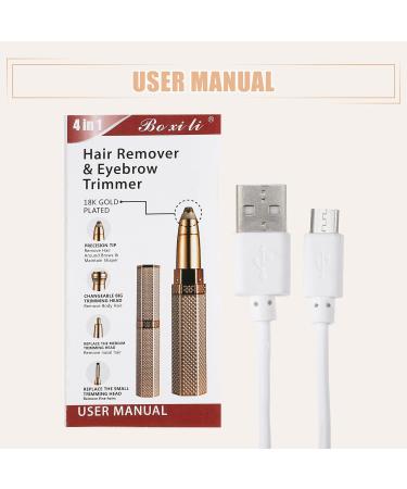 VOCOSTE 4-in-1 Eyebrow Trimmer & Facial Hair Removal for Women - Painless USB Rechargeable Waterproof Nose Hair & Body Hair Remover - Buy Online on GoSupps.com