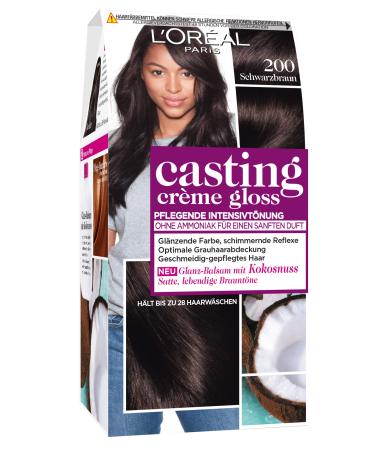 L'Or al Paris Casting Creme Gloss Glossy Blacks Hair Care Color 200 Black Brown 1 piece