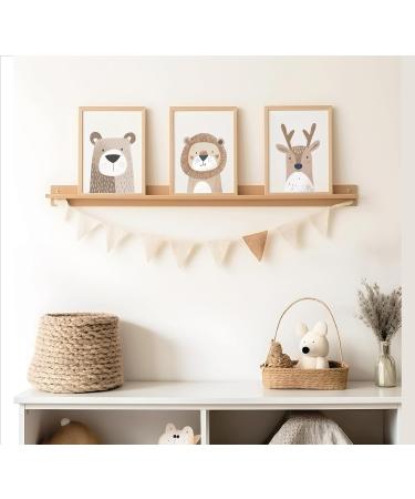 Lavema Baby Room Decoration | Beige Animal Posters for Kids | A4 Kids Room Wall Art | Decorative Prints for Girls & Boys - Buy Online on GoSupps.com