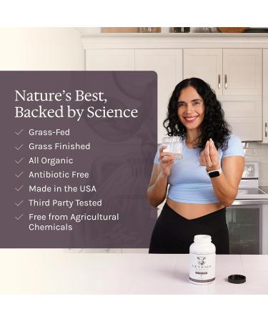 Genesis Nutrition Advanced Beef Liver with Adaptogens & Mushrooms | Grass Fed Freeze-Dried | 4 500mg 180 Capsules - Buy Online on GoSupps.com