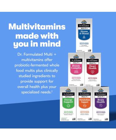 Garden of Life Dr. Formulated Multi+ Stress & Mood Fermented Liposomal Multivitamin + Ashwagandha B Vitamins & Probiotics - 60 Capsules Whole Food Vitamin & Mineral Supplement - Buy Online on GoSupps.com