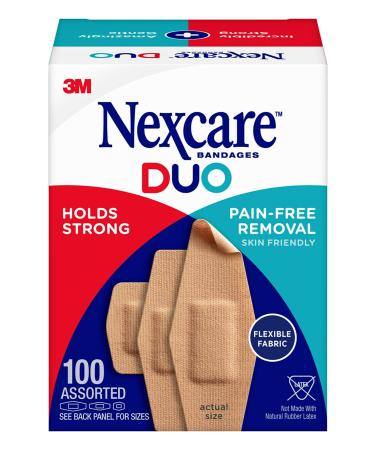 Nexcare DUO bandages Flexible Fabric Summer Activities Swimming Hold Strong 24 Hours Pain Free Removal Ready for Summer Cuts and Wounds 100 count assorted - Buy Online on GoSupps.com