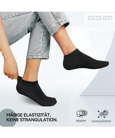 Buy Eksher Sneaker Socks - 10 Pairs Anti-Sweat Breathable Running Socks for Men & Women | Black & White Cotton Sports Socks (35-38) - International Shipping Available - Buy Online on GoSupps.com