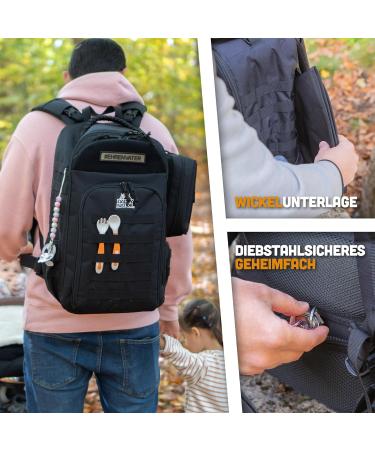 Daddynator: Big Arnold Changing Backpack for Dads | Includes Changing Pad Wet Wipe Organizer & Accessory Organizers | Complete Bundle - Buy Online on GoSupps.com