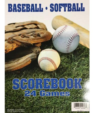 Glovers Baseball/Softball 24 Game Scorebook