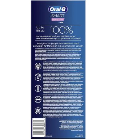 Buy Oral-B Smart Sensitive Electric Toothbrush - 5 Cleaning Modes Bluetooth App Visual Pressure Control Travel Case - Perfect Gift for Dental Care - White - Buy Online on GoSupps.com